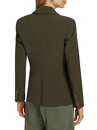 Arielle Crepe Double-Breasted Blazer