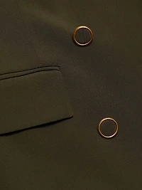 Arielle Crepe Double-Breasted Blazer