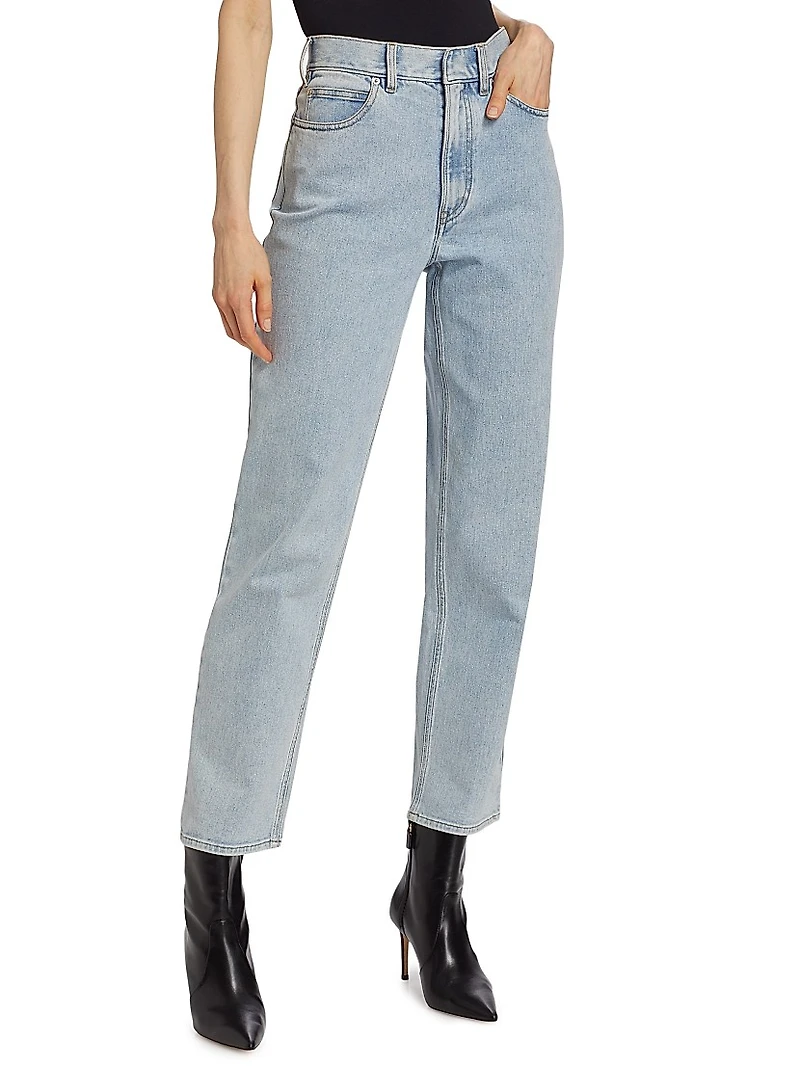 Emmett Belted Straight-Leg Jeans