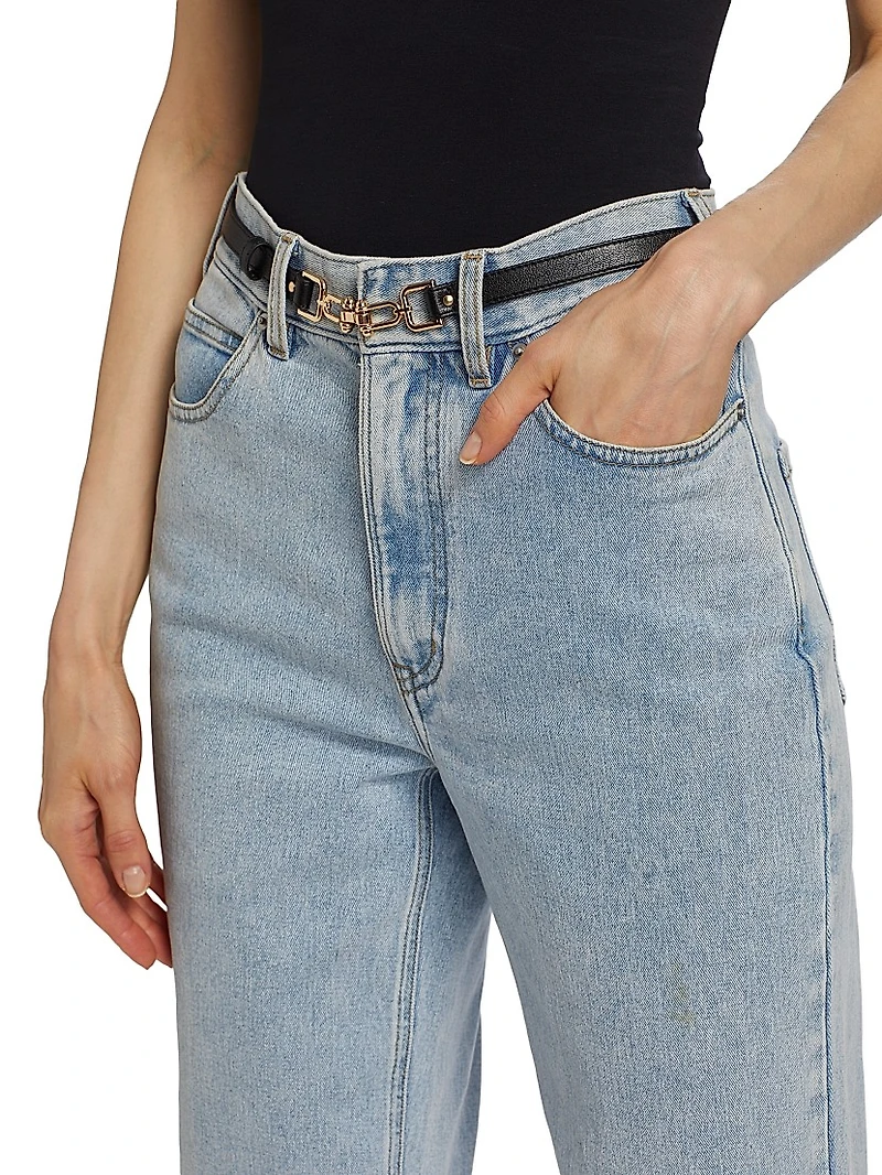 Emmett Belted Straight-Leg Jeans