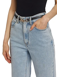 Emmett Belted Straight-Leg Jeans