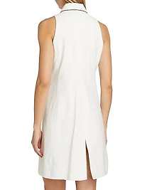 La Coleccionista Candelaria Cotton-Blend Sleeveless Shirtdress
