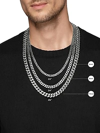 Curb Chain Necklace in Platinum