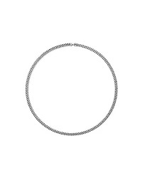 Curb Chain Necklace in Platinum