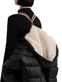 Quilted Hooded Zip-Front Puffer Coat