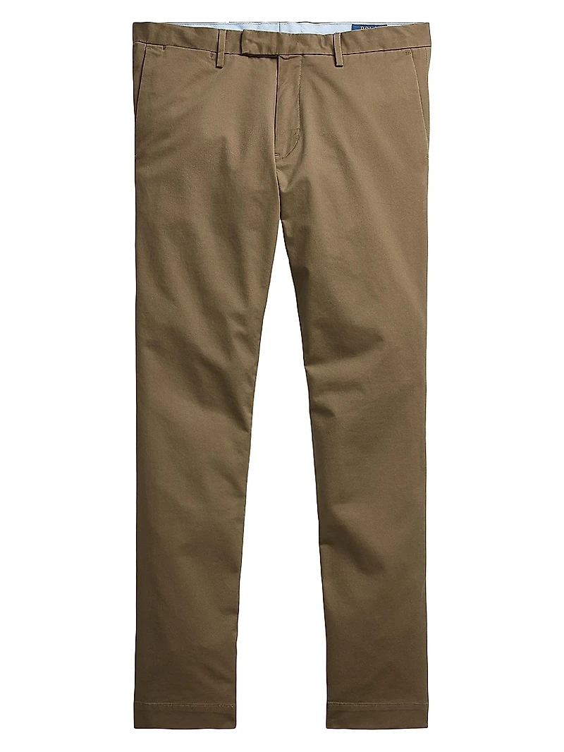 Stretch-Cotton Flat-Front Pants