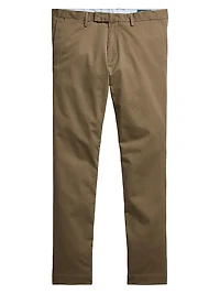 Stretch-Cotton Flat-Front Pants
