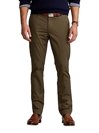 Stretch-Cotton Flat-Front Pants