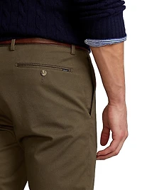 Stretch-Cotton Flat-Front Pants