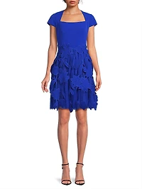 Crepe Fit & Flare Dress