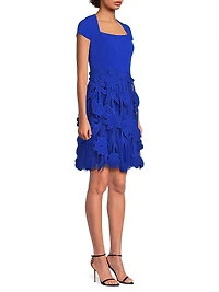 Crepe Fit & Flare Dress