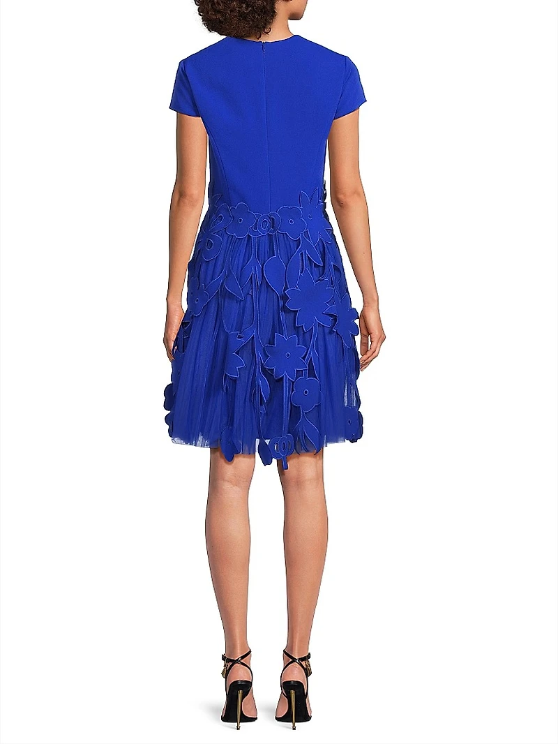 Crepe Fit & Flare Dress