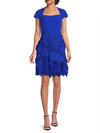 Crepe Fit & Flare Dress