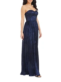 Audrina Strapless Fit-And-Flare Gown