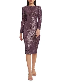 Emery Sequined Midi-Dress