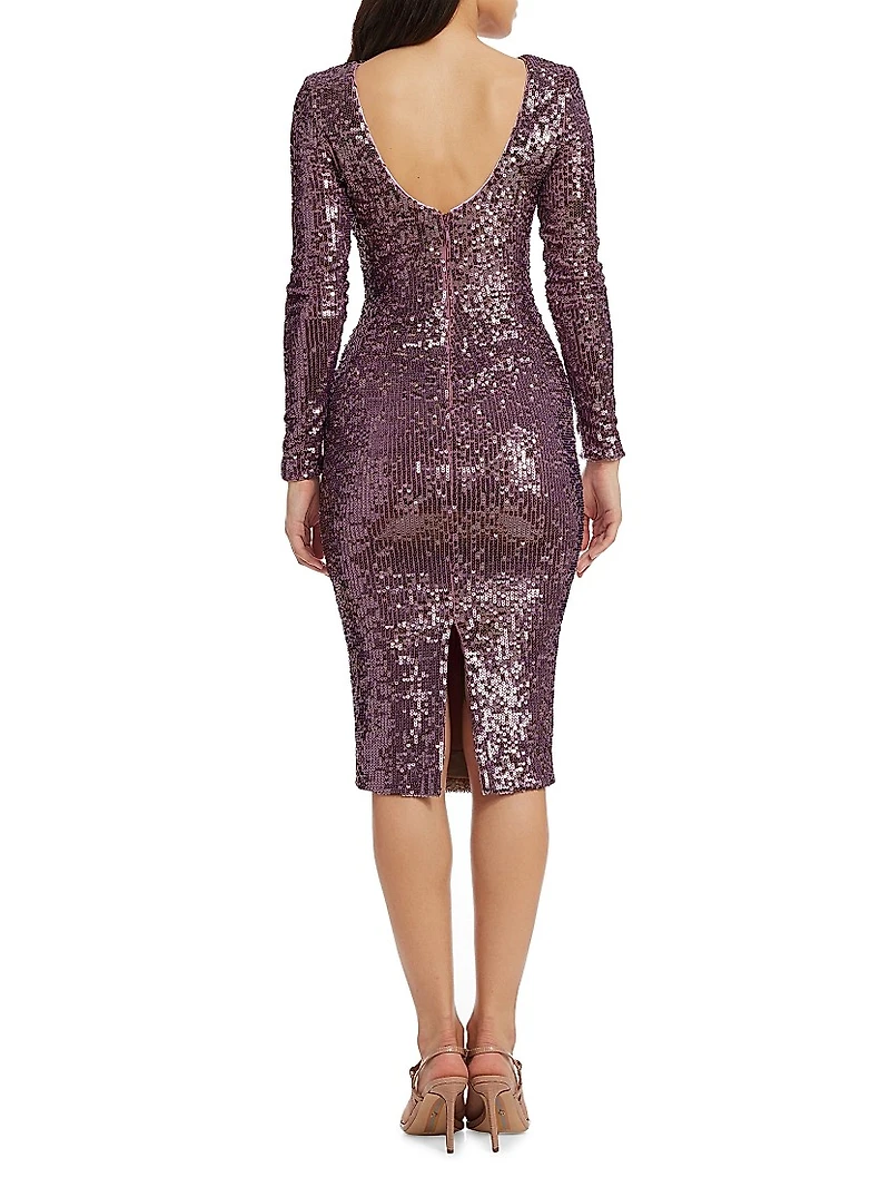 Emery Sequined Midi-Dress