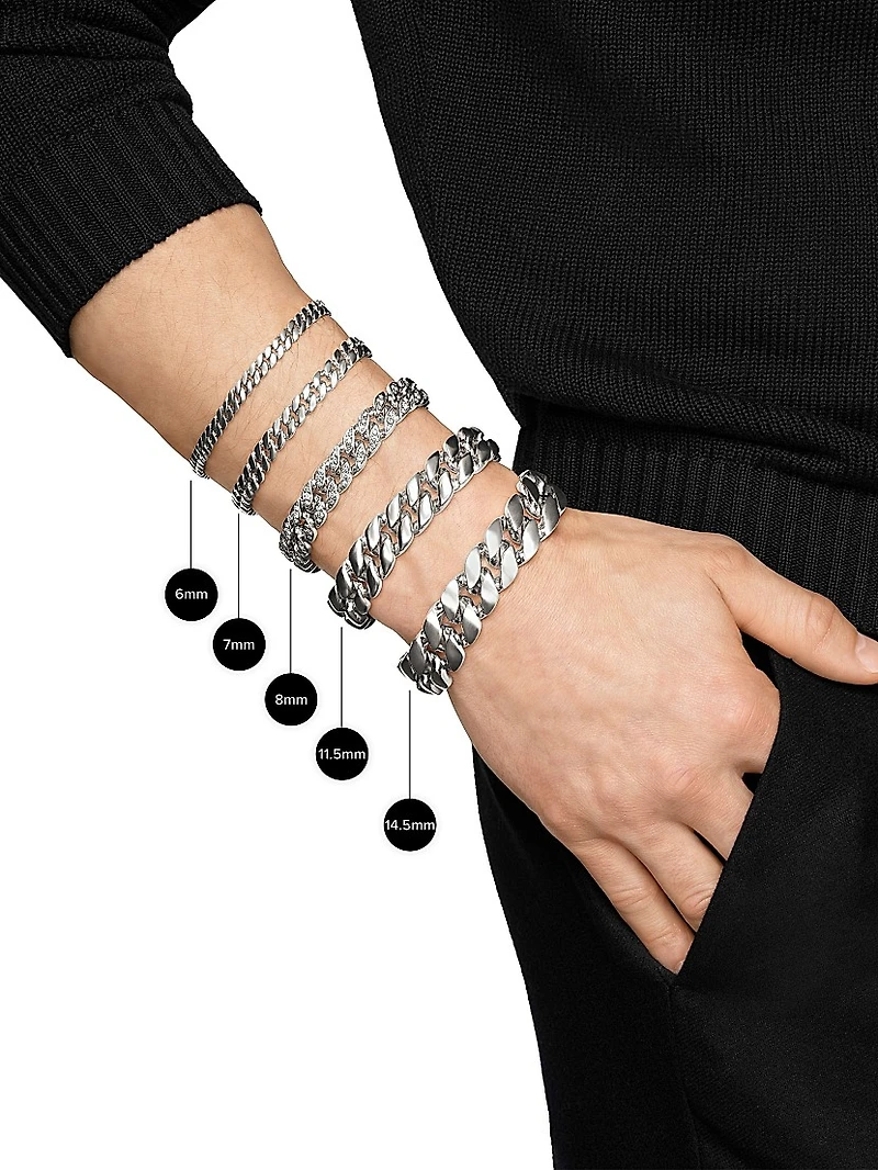 Curb Chain Bracelet Platinum