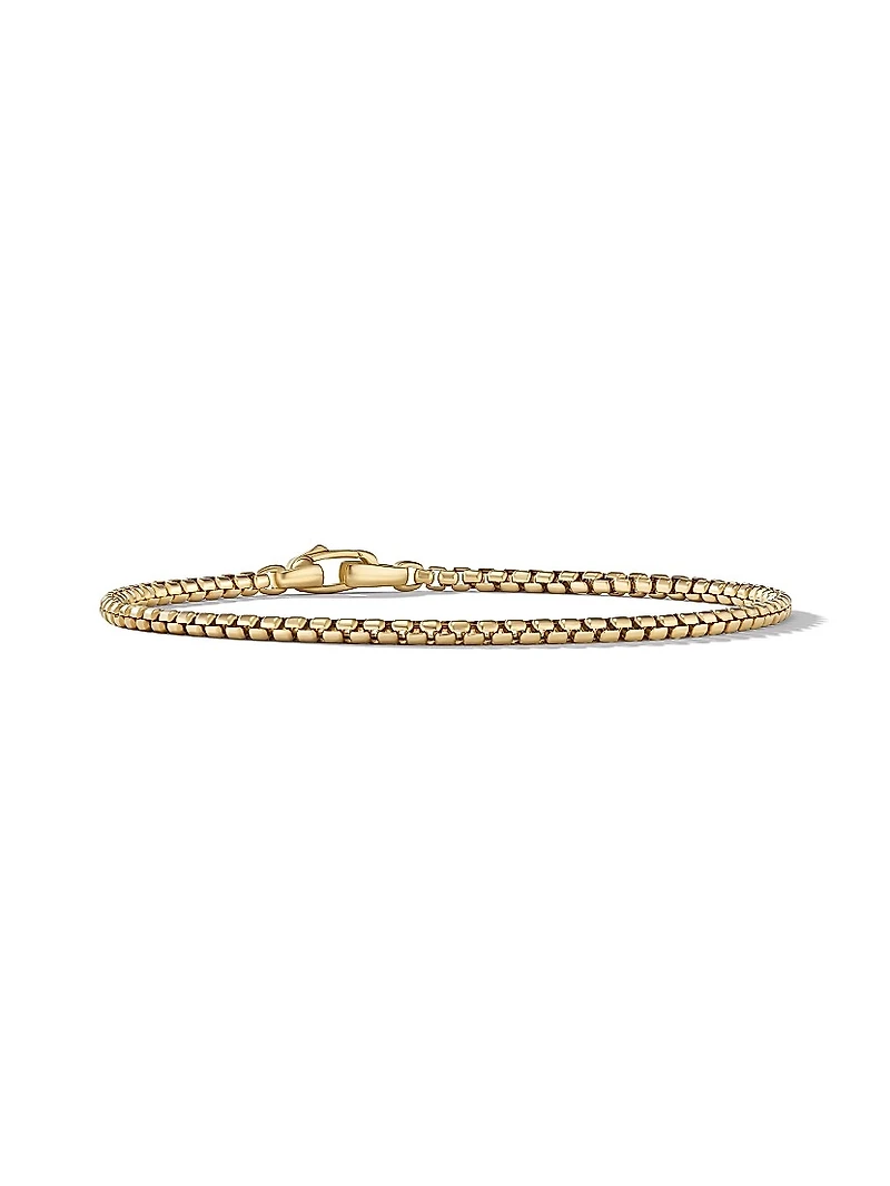 Box Chain Bracelet 18K Yellow Gold