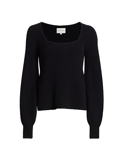 Rib-Knit Cashmere Sweater