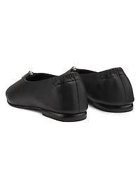 Eden Zipper Leather Flats