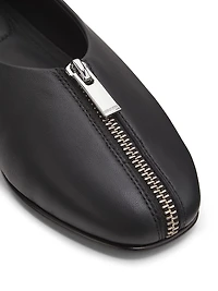 Eden Zipper Leather Flats