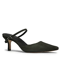 Kieran Mini-Buckle 65MM Suede Mules