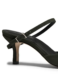 Kieran Mini-Buckle 65MM Suede Mules