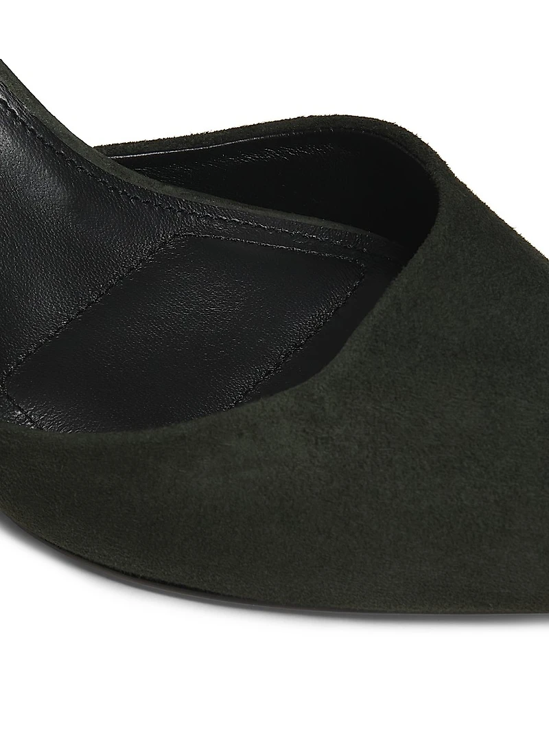 Kieran Mini-Buckle 65MM Suede Mules