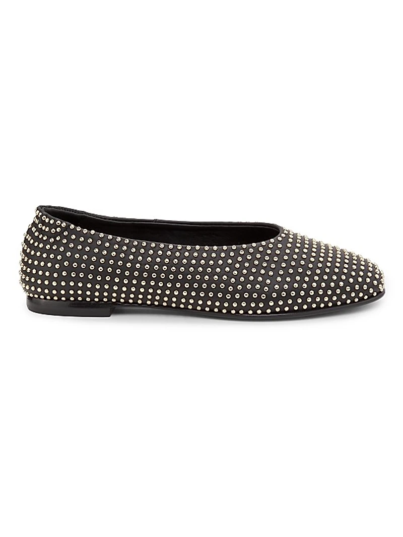 Eden Studded Leather Flats