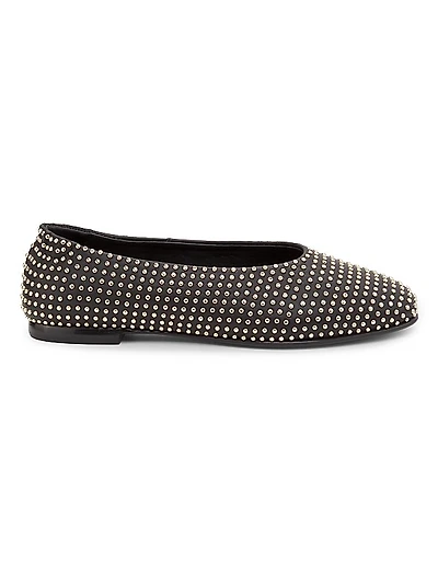 Eden Studded Leather Flats