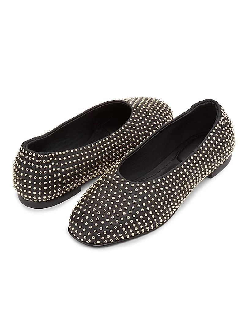 Eden Studded Leather Flats
