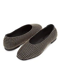 Eden Studded Leather Flats