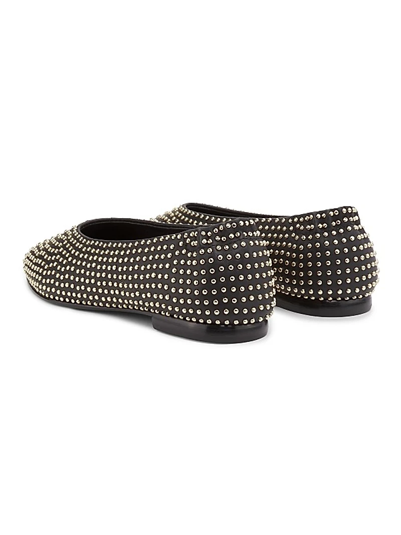 Eden Studded Leather Flats