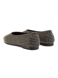 Eden Studded Leather Flats