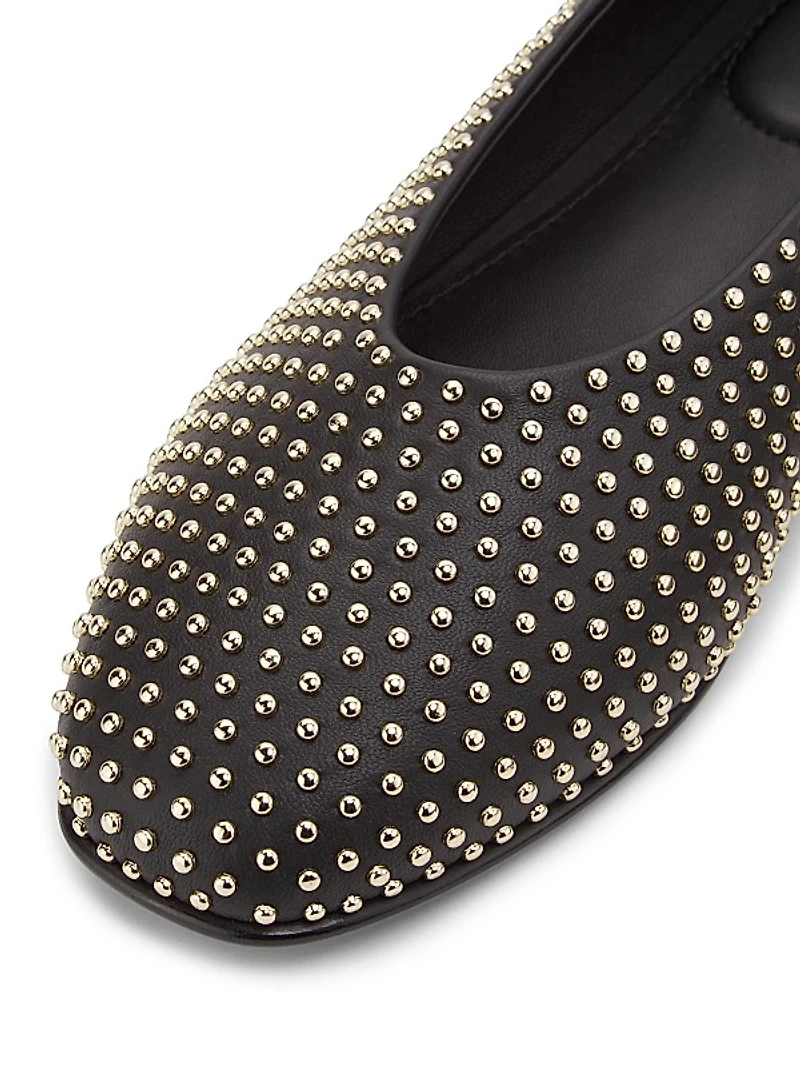 Eden Studded Leather Flats