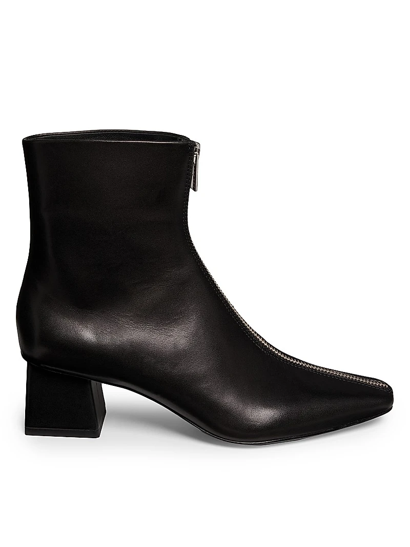 Ryder Zip-Front Leather Boots