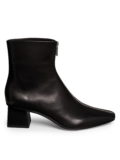 Ryder Zip-Front Leather Boots