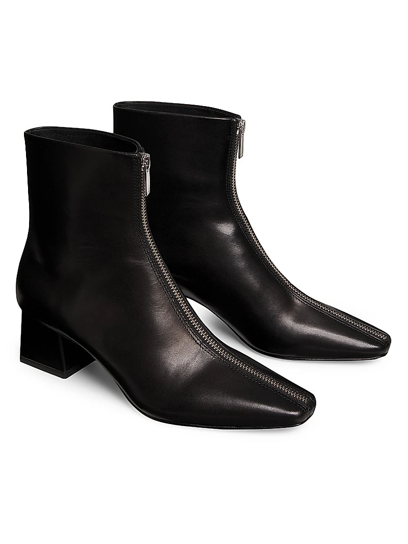 Ryder Zip-Front Leather Boots