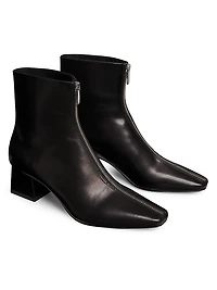 Ryder Zip-Front Leather Boots