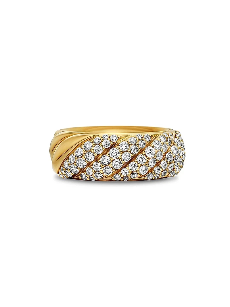 Sculpted Cable Band Ring 18K Yellow Gold
