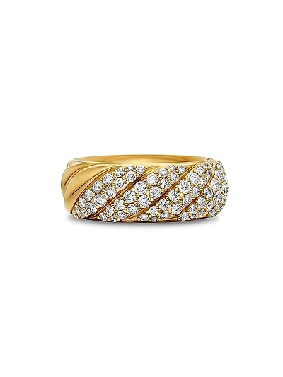 Sculpted Cable Band Ring 18K Yellow Gold