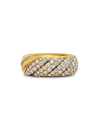 Sculpted Cable Band Ring 18K Yellow Gold