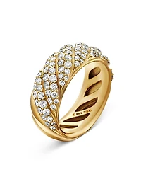 Sculpted Cable Band Ring 18K Yellow Gold