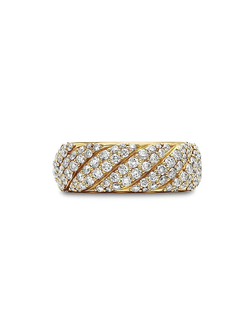 Sculpted Cable Band Ring 18K Yellow Gold