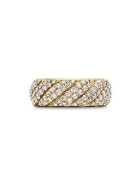 Sculpted Cable Band Ring 18K Yellow Gold