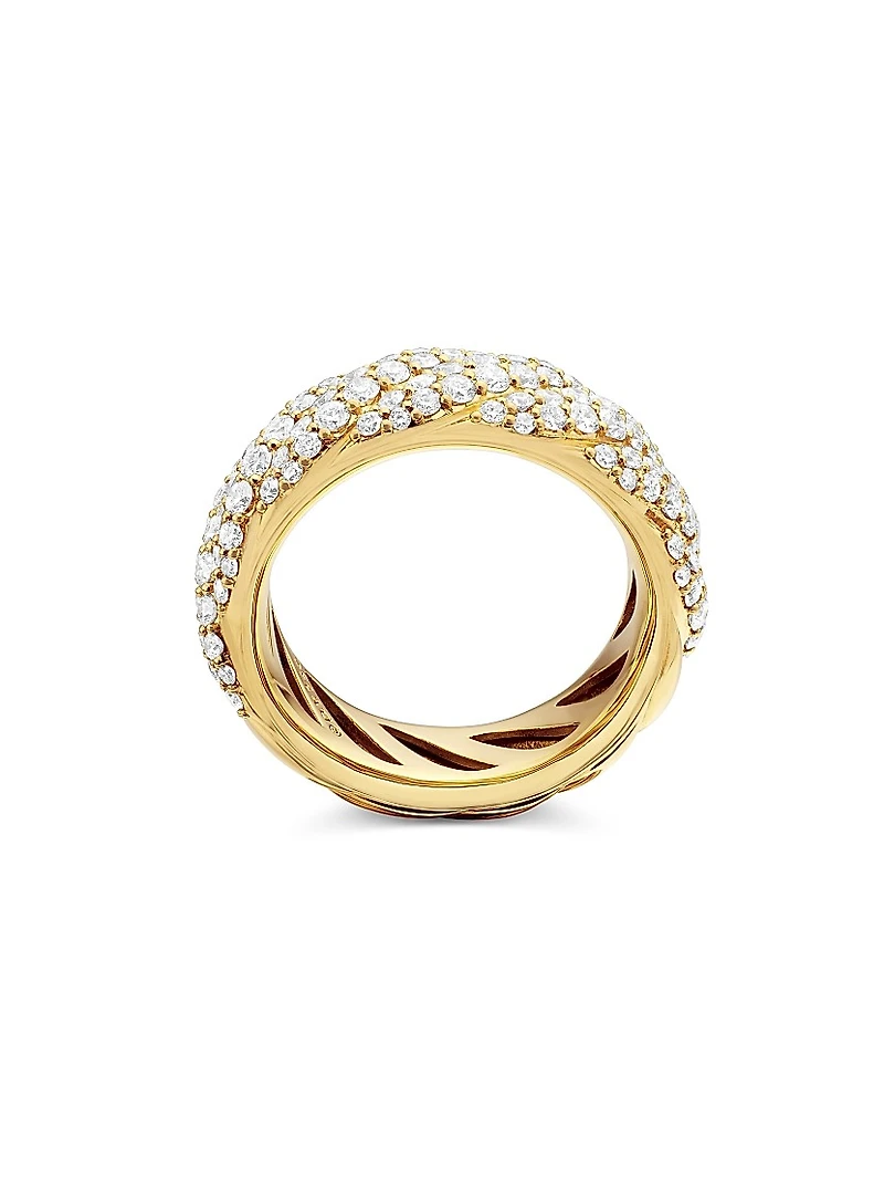 Sculpted Cable Band Ring 18K Yellow Gold