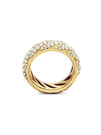 Sculpted Cable Band Ring 18K Yellow Gold