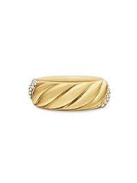 Sculpted Cable Band Ring 18K Yellow Gold