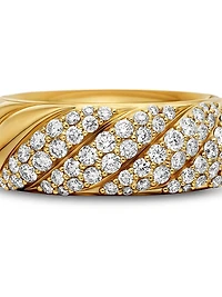 Sculpted Cable Band Ring 18K Yellow Gold