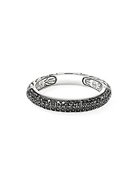 JH Essentials Sterling Silver & Sapphire Pavé Band Ring